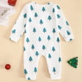 thumbnail image 5 of 6-12 Months Unisex Infant Fall Winter Romper,Full Side Diagonal Snap Closure Cute Bodysuit,Thick Soft Thermal Cotton Baby Jumpsuit for Newborn 3 6 9 12 18 Months,White, 5 of 9