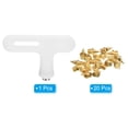 thumbnail image 3 of Uxcell 1/4" Steel Track Spikes Conical Sports Shoes Spikes Replacement Accessories with Wrench Gold 20 Pack, 3 of 6
