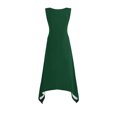 thumbnail image 4 of Pantalones Cortos para Vestidos Bajos Mujeres sin Mangas Cuello Redondo Cordón Ruffle A-Line Mini Vestido Poliéster, Vestido Casual para Citas Y Fiesta, 4 of 9