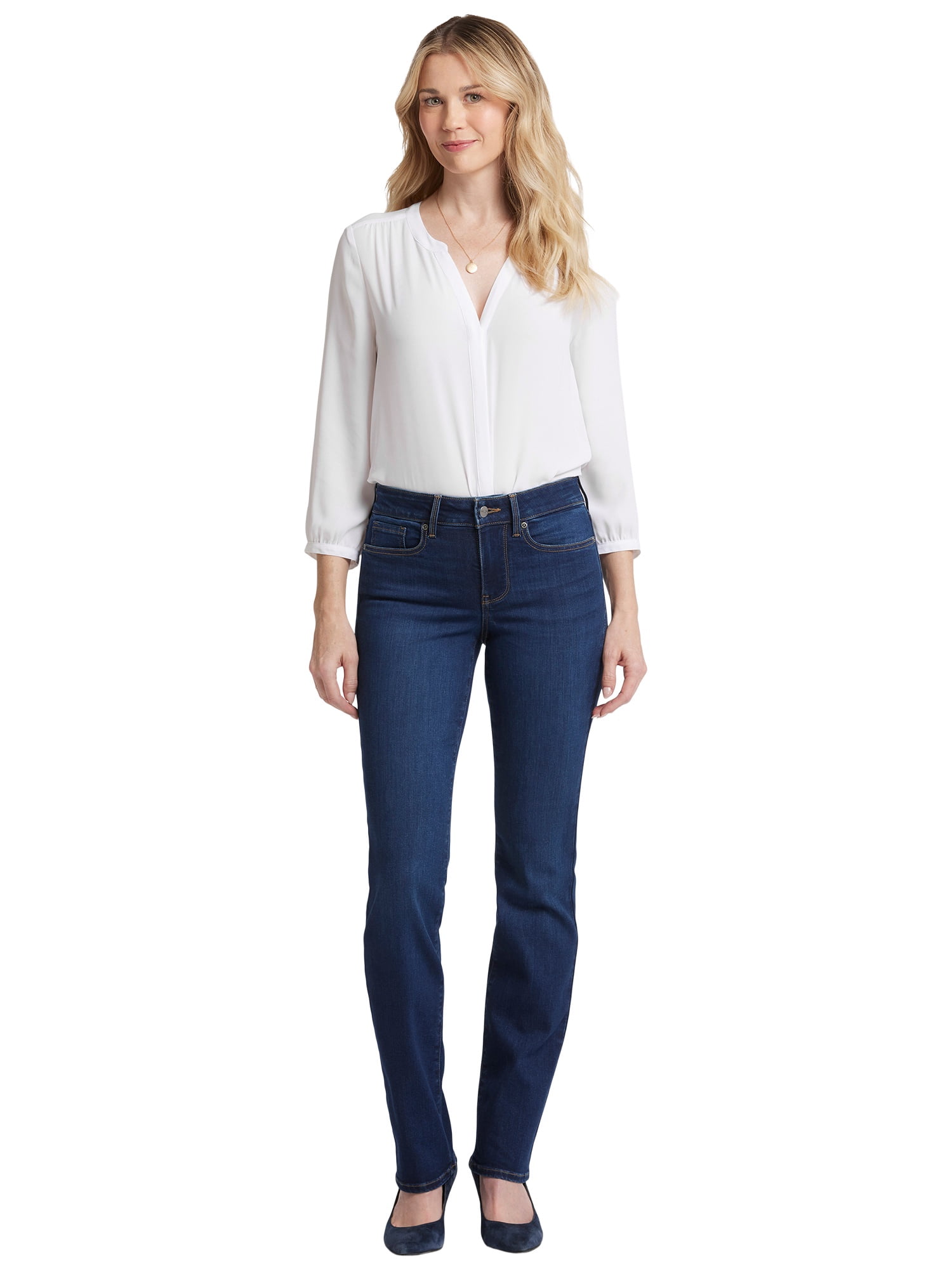 NYDJ Women’s, Women’s Petite, and Women’s Plus Marilyn Straight Jean, Sizes 2-24, featuring Lift Tuck® Technology