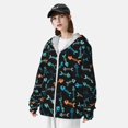 thumbnail image 3 of Balery Little Fish Skeleton Sudadera ligera de manga larga con capucha y protección solar UPF 50+ para hombre y mujer, ideal para pesca y running-Large, 3 of 7