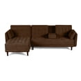 thumbnail image 4 of Sala Modular Makora Sofá Cama Reversible Velvet Chocolate Beehive Memory Foam Modelo Annara, 4 of 9