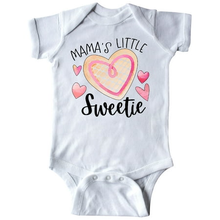 

Inktastic Mama s Little Sweetie with Pink Heart Cookie Gift Baby Boy or Baby Girl Bodysuit