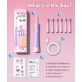 thumbnail image 5 of JTF Kids Electric Toothbrush with 6 Brush Heads, 5 Modes Sonic Electric Toothbrush, IPX7 Waterproof, Rechargeable Power Toothbrush for Home School Travel with Stickers for Girls and Boys, 5 of 9