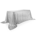 thumbnail image 3 of Lann's Linens 90" x 156" Silver Sequin Tablecloth, Sparkly Rectangle Table Cloth for Wedding, Party, Banquet, 3 of 6