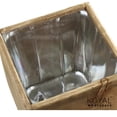 thumbnail image 2 of Koyal Wholesale Square Cube Shabby Chic Wood Vase 5", Brown, 6ct, 2 of 2