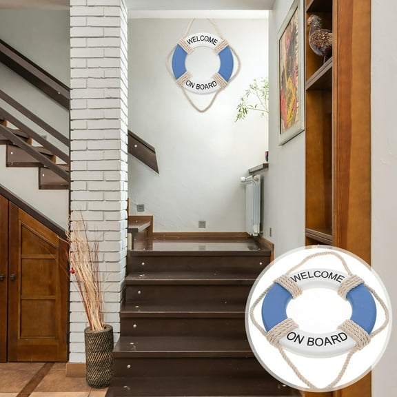 SEWACC Nautical Life Ring Wall Decor Home Wall Decor Mediterranean Style 1Pack 24x17cm