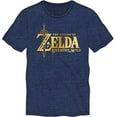 thumbnail image 3 of Legend of Zelda Metallic Logo Men's Navy Shirt, Large, 3 of 3