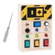thumbnail image 5 of Juguete de viaje, tablero de interruptor LED, actividades electrónicas con botones de luz, tablero ocupado para niños pequeños, juguetes sensoriales, 5 of 9