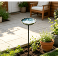 thumbnail image 4 of 2Pack Glazed Ceramic Pollinator Waterer With Stake Floral Butterfly Feeder Outdoor Garden Bird Bath Yard Ornament For Patio Backyard Garden Decor, 4 of 5