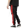 thumbnail image 4 of Ma Croix Men's Skinny fit Two Tone Stripe Track Pants Jogger with Zipper Pockets, 4 of 7