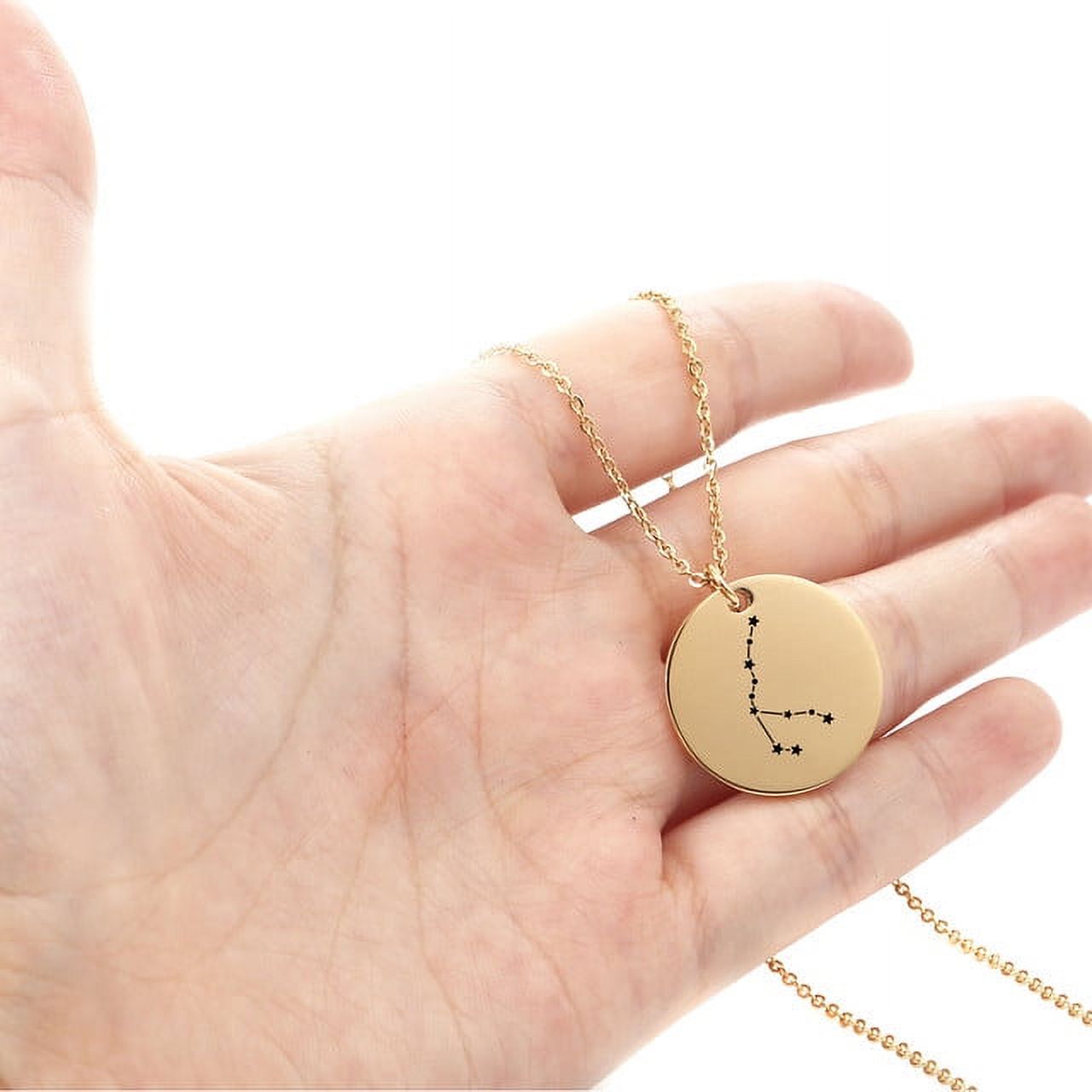 Zodiac Jewelry - Horoscope Constellation Necklace - Zodiac Birthday Gift with Back Can Engraved Name - Zodiac Gift for Girl
