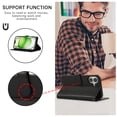 thumbnail image 6 of Allytechgroup for iPhone 16 Plus Wallet Case, Stylish Phone Case with Card Slots RFID Blocking Flip Stand PU Leather Shockproof Convenient Hand Wrist Case Cover for iPhone 16 Plus, Black, 6 of 9