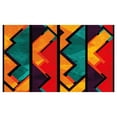 thumbnail image 4 of Modern Ceramic Toothbrush Holder, Geometric Contemporary Art Design Black Bold Zig Zag Borders Pattern, Decorative Versatile Countertop for Bathroom, 4.5" X 2.7", Teal Orange Marigold, by Ambesonne, 4 of 4
