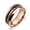 Rose Gold, variant on Men's Stainless Steel Ring with Wood Grain Inlay Arrow Design Durable Band Stylish Jewelry for Everyday Wear Perfect Gift for Him Anniversary Present