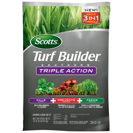 Scotts 13.42lb Turf Builder Southern Triple Action 3-in-1 Fertilizer - 4,000 sq.ft.