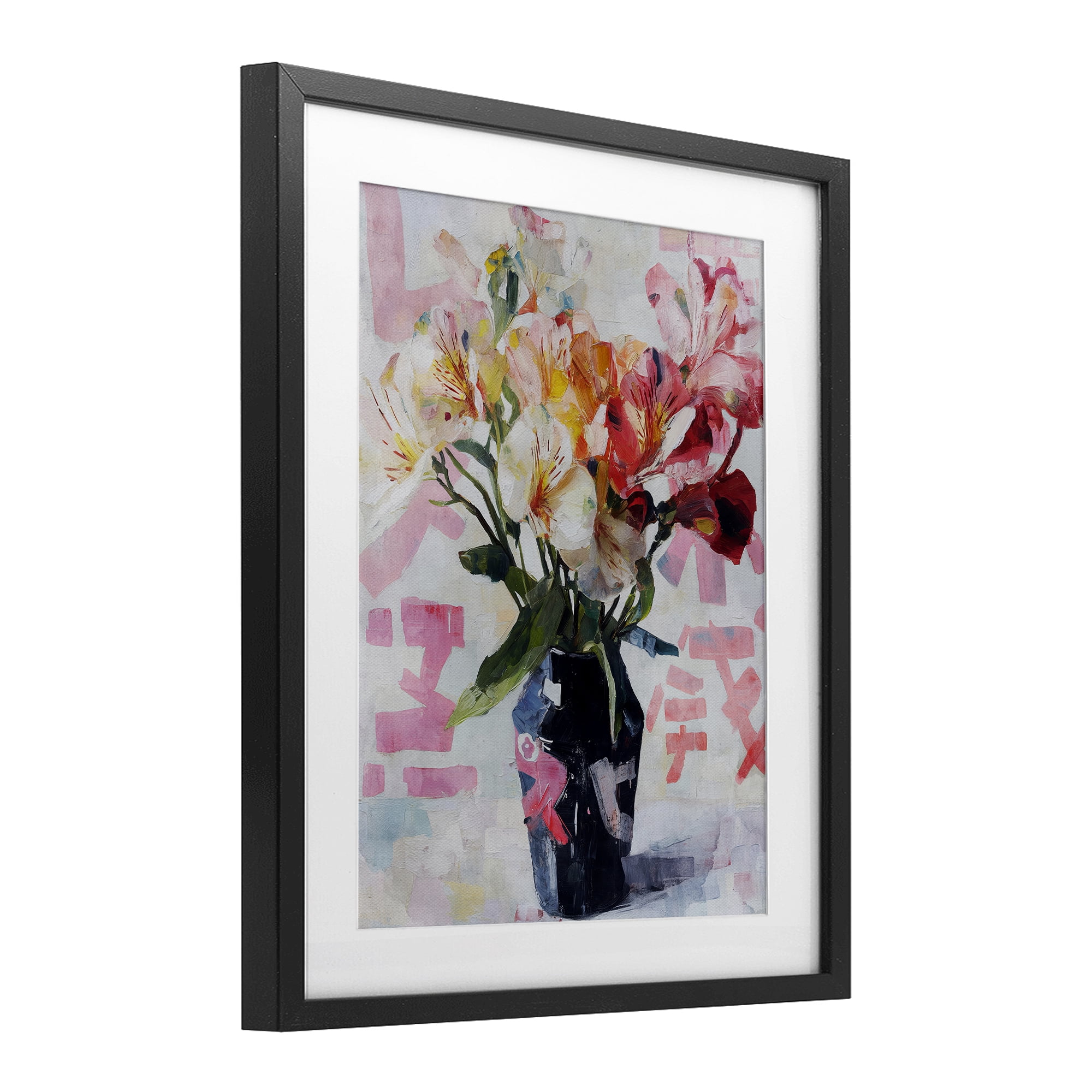 Stupell Industries Zen Blooms Bouquet Black Framed Print Under Glass, design by Svetlana Aleynikova