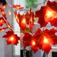 thumbnail image 1 of serony Waterproof Maple Leaf LED String Light Backyard Courtyard Bedroom Strip Lamp Garland Christmas Thanks-giving Decoration 2 Meters, 1 of 8