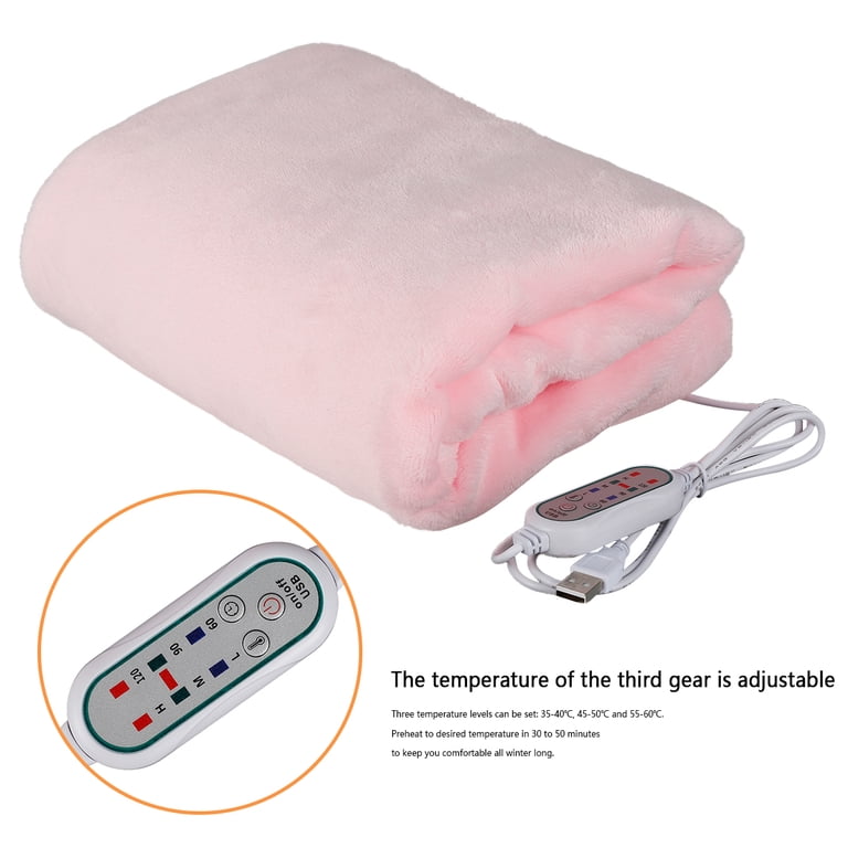 Toorise USB Heated Blanket Electric Plush Throw with Integrated Safety  System and Overheating Protection 3 Temperature Settings Soft Heated Throw  Blanket Machine Washable for Bed Sofa Chair Car 100x65 - Walmart.com