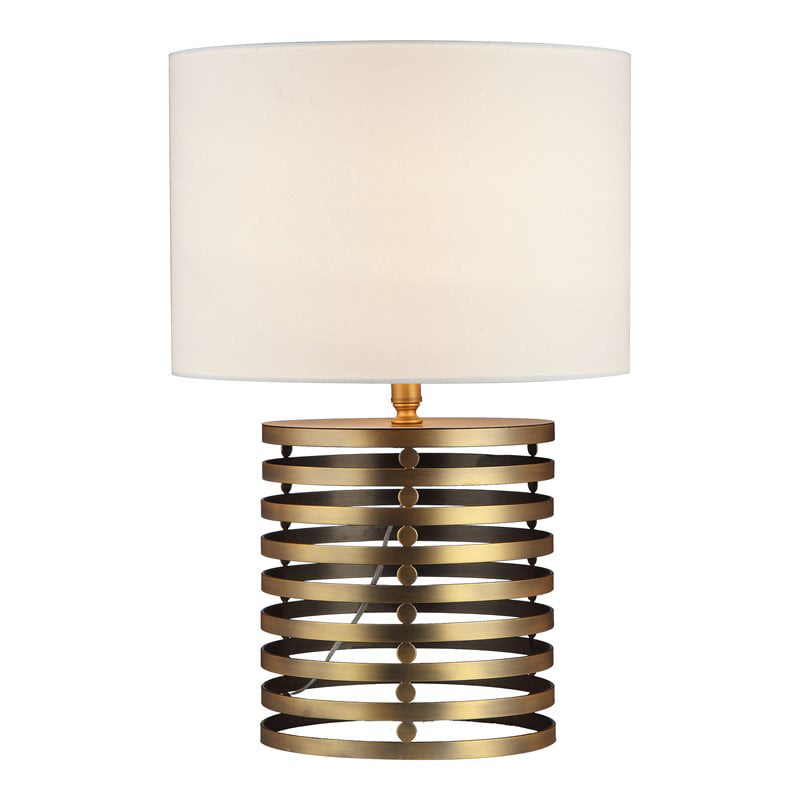 ulykke Arbejdsløs Footpad American Home Classic Janet 1-Light Metal and Fabric Table Lamp in Brass -  Walmart.com