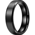 thumbnail image 1 of Set 1 Anillos Hombre Clasicos de Acero Inoxidable. Anillos de Mujer Resistentes y Elegantes Xtellar negro, 1 of 4