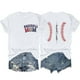thumbnail image 1 of Camisetas de Manga Corta para las Mujeres Carta Impresa Doble Cara Suelta Tee, Casual Vintage Verano Top Mujeres, 1 of 3