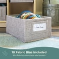 thumbnail image 4 of Guidecraft EdQ Shelves and 10 Bin Storage Unit 30" Natural: Wooden Bookcase with Compartments for Kids' Toys and Books in Playroom, 4 of 5