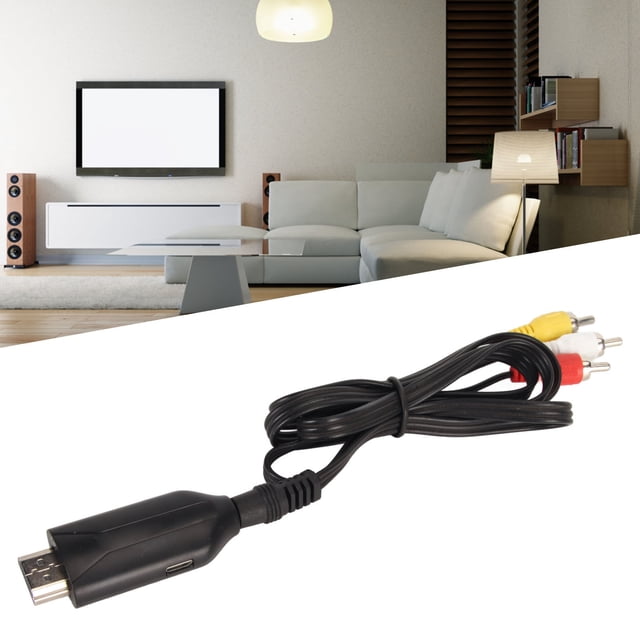 HD Multimedia Interface To AV Adapter, 4K 30hz Plug and Play Stable Signal HD Multimedia Interface To Converter 3D Display PAL NTSC Formats for Projector