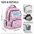 thumbnail image 5 of Pzuqiu Volleyball Bow School Backpack for Kids Portable Students Schoolbags Pink Bookbags Large Capacity Laptop Daypack with Side Pockets Breathable Travel Ruckpack 10-12 Years, 5 of 7