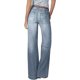 thumbnail image 2 of Pantalones vaqueros elásticos de cintura baja con corte de bota para mujer, pantalones vaqueros con pierna acampanada sin cinturón, azul medio, 2 of 4