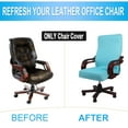 thumbnail image 3 of PiccoCasa Swivel Computer Chair Cover Stretch Office Slipcovers Large Size Lake Blue, 3 of 7