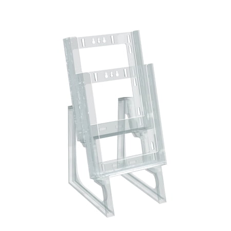 UPC: 0696859998829 | Azar Displays 252332 Two-tier Modular Bifold Brochure Holder  2-Pack