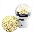thumbnail image 3 of Small Electric Football Popcus Machine Family Mini Children Food Puff Machine Blasting Machine Healthy Popcorn US Plug,1 * Football popcorn maker,White, 3 of 9