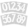 thumbnail image 2 of MODANU - 5 juegos de pegatinas reflectantes para buzón de exterior (números del 0 al 9), vinilo impermeable blanco, 5 cm, autoadhesivas, para dirección de casa, para buzones, puertas y camiones., 2 of 6