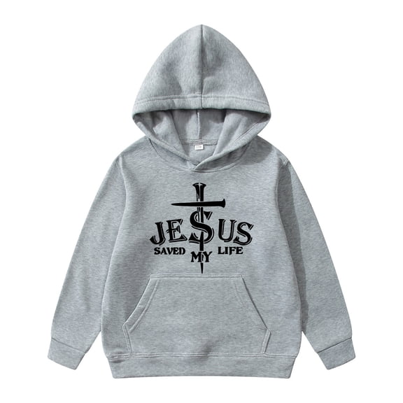 Tisuna Kids Hoodies Girls Fashion Letter Print Hoodie With Kangaroo Pocket Teen And Youth Sports Casual Long Sleeve Pullovers Size 2-3 Years