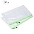 thumbnail image 3 of Uxcell A3 Zip File Pouch Document Folders Mesh Zipper Bags, Green 12 Pack, 3 of 5