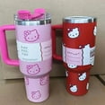 thumbnail image 3 of 2024 HOT TOP Hello Kitty 40Oz Stainless Steel Coke Drinking Cup Insulated Mug with Handle Straw Mugs Large Capacity Thermos Drinks Coffee Mug, 3 of 6