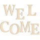 thumbnail image 1 of 7pcs English Welcome Letters Blank Cutouts Welcome Wood Letters Ornaments, 1 of 3