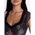 thumbnail image 4 of Madden NYC Women’s Asymmetrical Lace Top with Cap Sleeves, Sizes XXS-XXL, 4 of 5