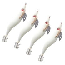 OFFIGAM 4 Pcs Fishing Lures White Glow Night Fishing Bait Tackle Supplies