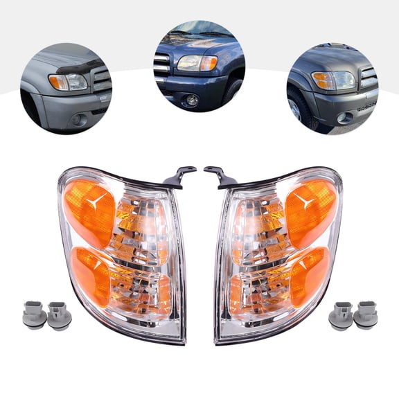12V Turn Signal Lights 2Pcs Front Left Right Direct Replacement For Toyota Tundra Sequoia 2001-2004