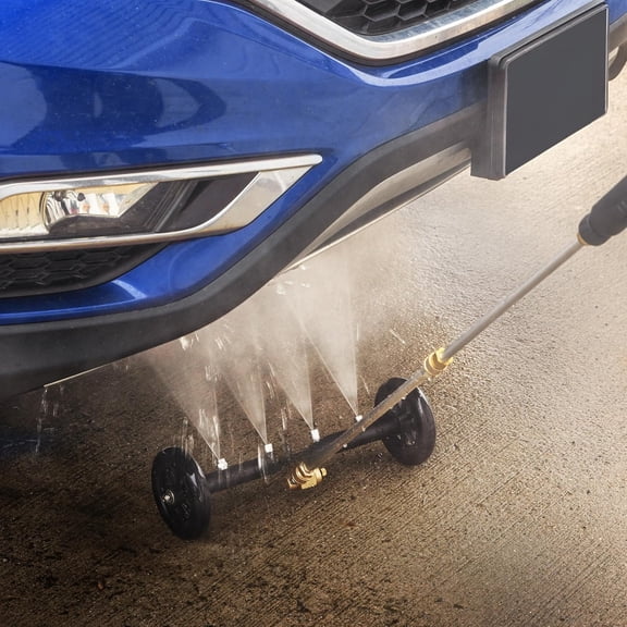 Universal 16" Pressure Washer Undercarriage Cleaner and Water Broom Attachment - 4400 PSI, 1/4" Connector - for Gas and Electric Pressure Washers