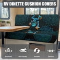 thumbnail image 4 of FOR U DESIGNS Frog Boho Mandala Print 2 Pcs RV Dinette Cushion Covers Elastic Camper Seat Covers Dinette Booth Stretch Loveseat Sofa Chair Cover Furniture Protector for RV Camper Car Bench, 4 of 7