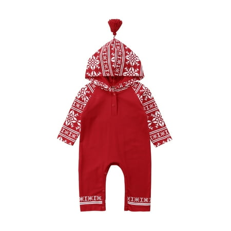

Newborn Baby Boys Girls Christmas Clothes Jumpsuit Romper Bodysuit Outfits Suit