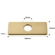 thumbnail image 4 of Grifo de cocina cepillado de acero inoxidable 304, base de placa decorativa de 10 pulgadas, cubierta de baño de 6 pulgadas, 4 of 6
