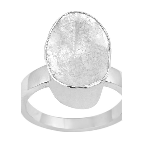 Mooneye 1.50 CTW Natural Diamond Polki Solitaire Women's Wedding Ring 925 Sterling Silver