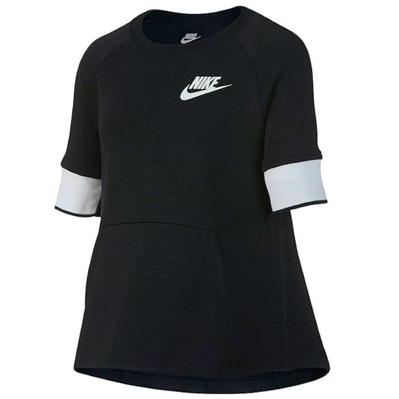 Nike Big Girls Black Shortsleeve Sweatshirt - Medium