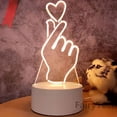 thumbnail image 4 of Lámpara 3D de amor romántico, luces de noche Led de acrílico, lámpara de mesa para niños, luces de señal de neón de navidad, regalos de cumpleaños del Día de San Valentín, 4 of 4