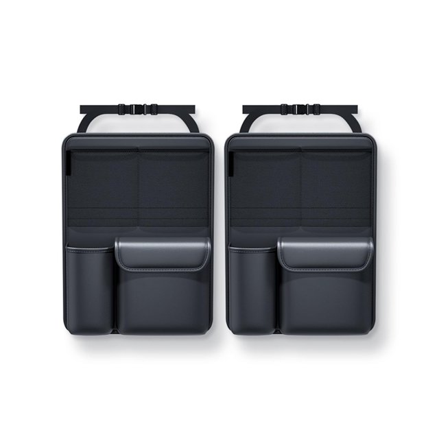 MPXBM Car Trunk Leather Storage Bag Foldable Car Seat Back Tools Organizer Multifunctional Storage SUV Back Seat Hanging Organizer
