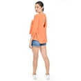 thumbnail image 3 of Blusa con abertura en espalda Roman Fashion /Juvenil, 8036 (Naranja) naranja EG, 3 of 5